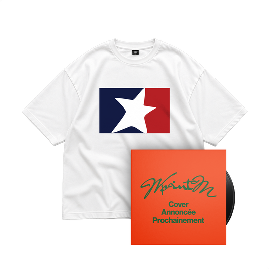Vinyle + Tee blanc drapeau